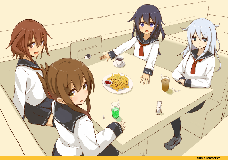 cassandra (seishun katsu sando), akatsuki (kantai collection), Kantai Collection, Hibiki (Kantai Collection), ikazuchi (kantai collection), Inazuma (Kantai Collection), Anime