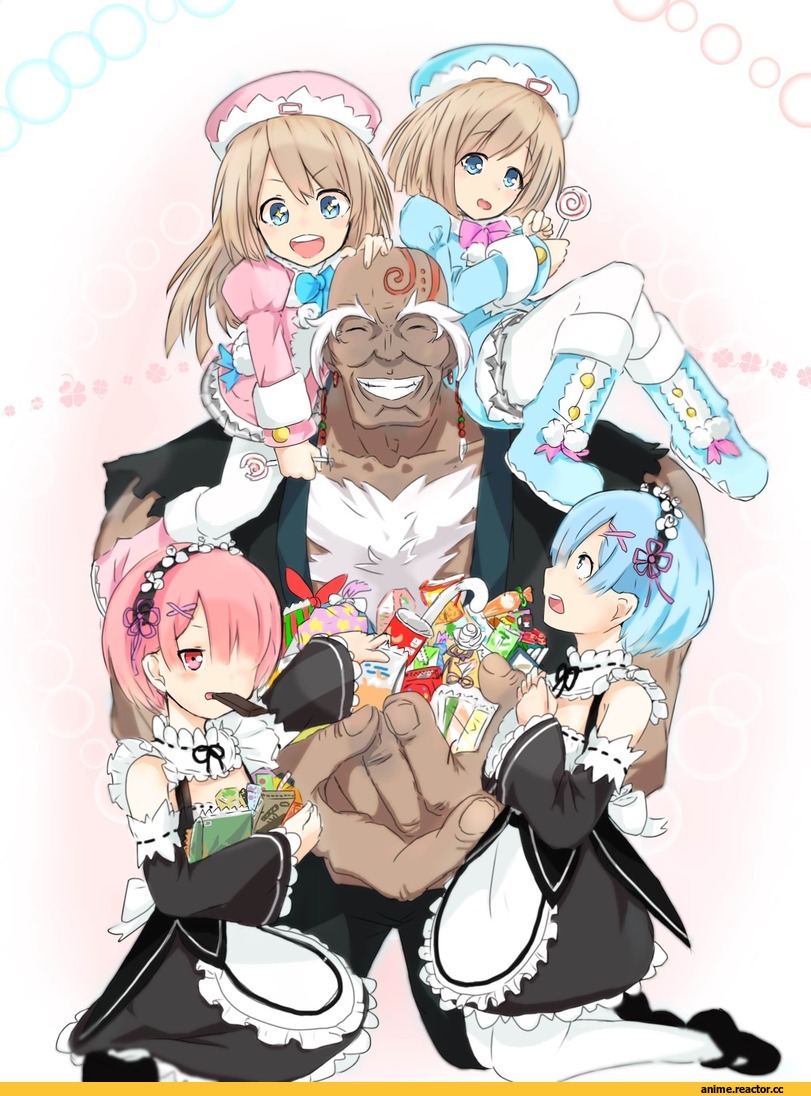 Neptune (series), Re Zero Kara Hajimeru Isekai Seikatsu, crossover, Ram (Neptune), Rom (Neptune), Ram (Re Zero), Rem (re zero), Rom (re zero), Anime