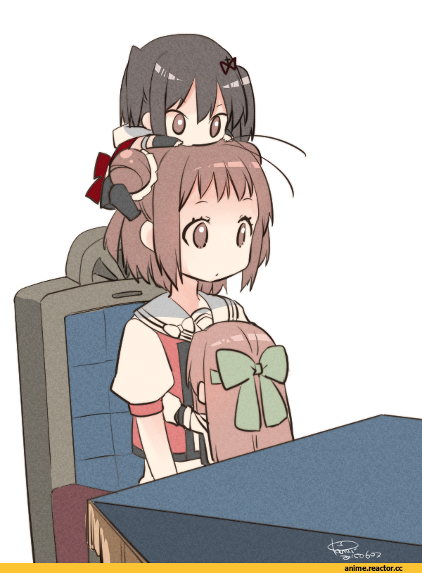 ko ru ri, Jintsuu (Kantai Collection), Kantai Collection, Naka (Kantai Collection), Sendai (Kantai Collection), Anime