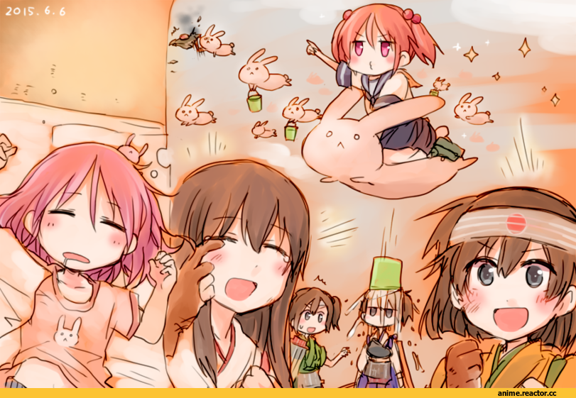 suna kiririto, Akagi (Kantai Collection), Kantai Collection, Kaga (Kantai Collection), Hiryuu, Sazanami (Kantai Collection), Souryuu (Kantai Collection), Anime