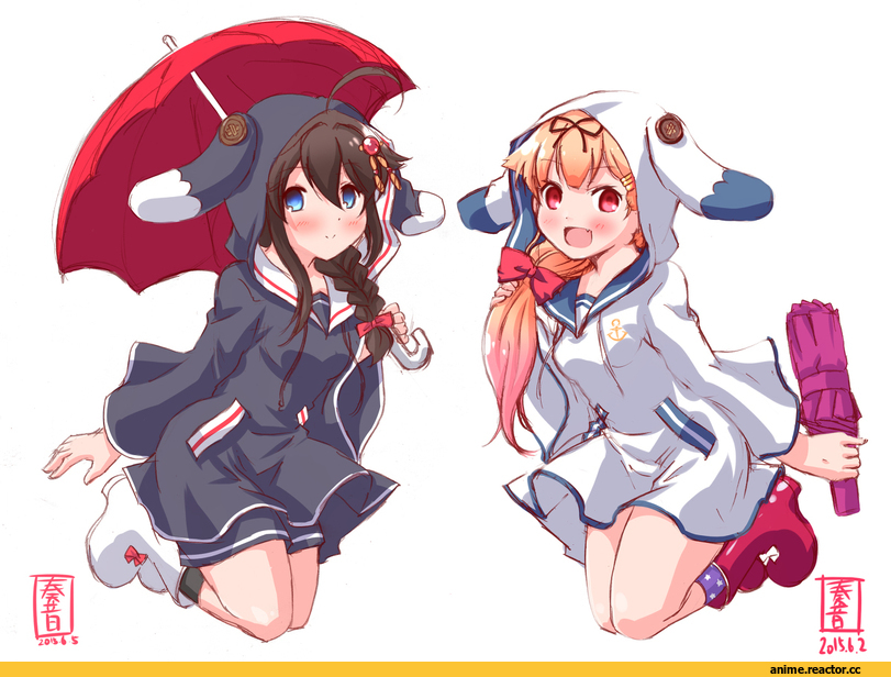 Yuudachi, Kantai Collection, Shigure (Kantai Collection), Anime Art, kanon (kurogane knights), Anime