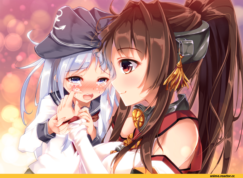 Yamato (Kantai Collection), Kantai Collection, Hibiki (Kantai Collection), Anime Art, fukuda shuushi, Anime