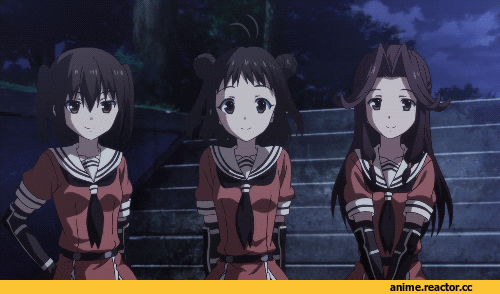 Anime Гифки, Kantai Collection, Sendai (Kantai Collection), Naka (Kantai Collection), Jintsuu (Kantai Collection), Anime