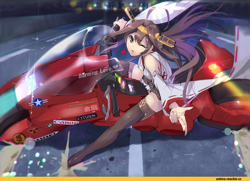 Kongou (Kantai Collection), Kantai Collection, Akira, Anime OldSchool, crossover, Anime Art, Armadillo-Tokage, Anime