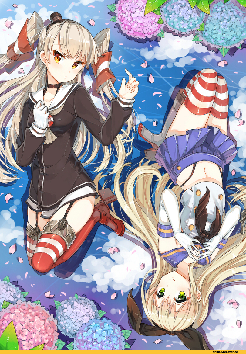 Amatsukaze (Kantai Collection), Kantai Collection, Shimakaze, Anime Art, Lerro.05, Anime