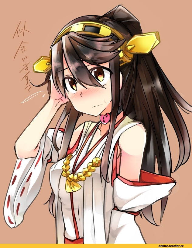 Haruna (Kantai Collection), Kantai Collection, Tsukui Kachou, Anime Art, neko, Animal Ears, Anime