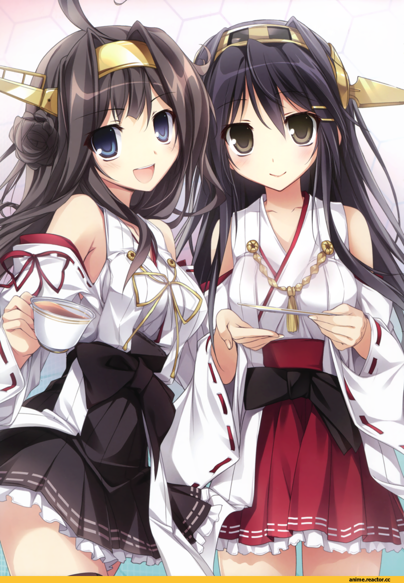 Karory, Anime Art, Haruna (Kantai Collection), Kantai Collection, Kongou (Kantai Collection), Anime