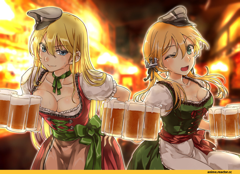 Prinz Eugen, Kantai Collection, Bismarck (Kantai Collection), abo (hechouchou), Anime