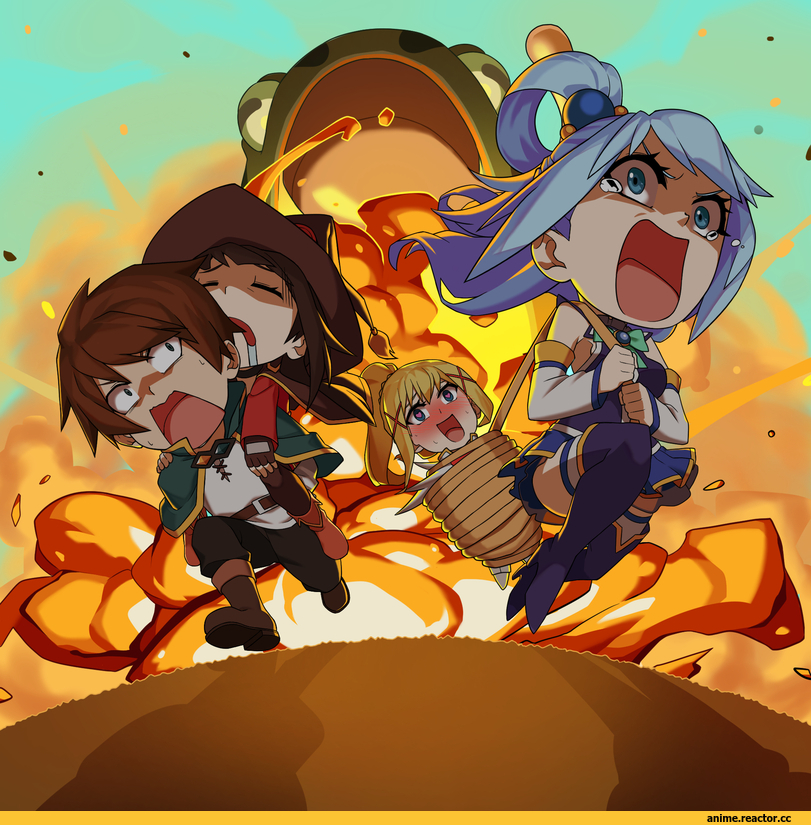 matoi92, Aqua (KonoSuba), KonoSuba, Darkness (KonoSuba), Megumin, Satou Kazuma, Anime