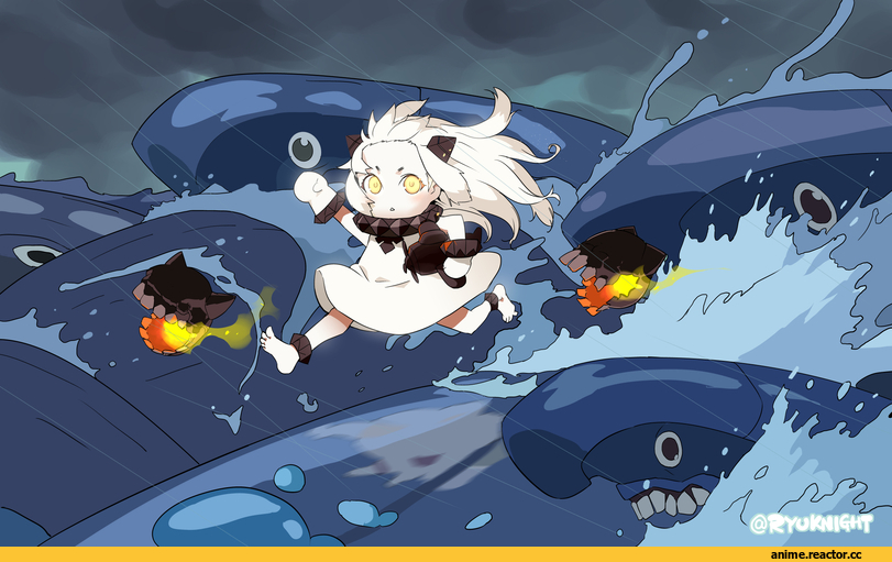 Northern Ocean Hime, Kantai Collection, naitou ryuu, gake no ue no ponyo, Anime