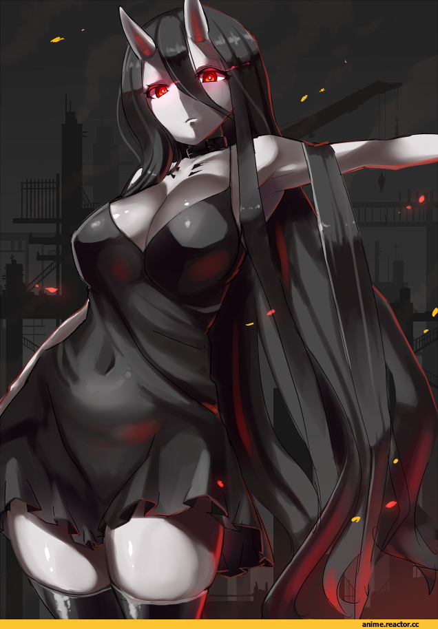 Anime Art, kazo, Kantai Collection, battleship hime, Anime