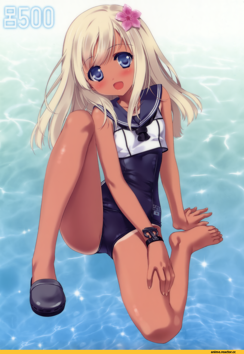 Anime Art, Carnelian, Kantai Collection, Ro-500 (Kantai Collection), Anime