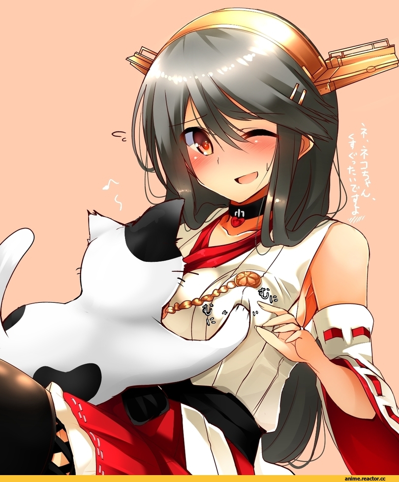 Anime Art, Tsukui Kachou, Kantai Collection, Haruna (Kantai Collection), Admiral (Kantai Collection), batsubyou, Anime