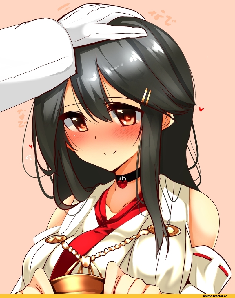 Anime Art, Tsukui Kachou, Kantai Collection, Haruna (Kantai Collection), Admiral (Kantai Collection), batsubyou, Anime
