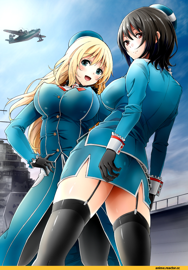 Anime Art, momochieri, Kantai Collection, Atago (Kantai Collection), Takao (Kantai Collection), Anime