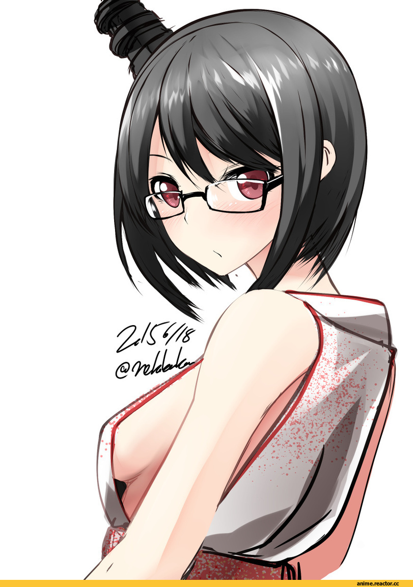 Yamashiro, Kantai Collection, Megane, Anime Art, Nekobaka, Anime