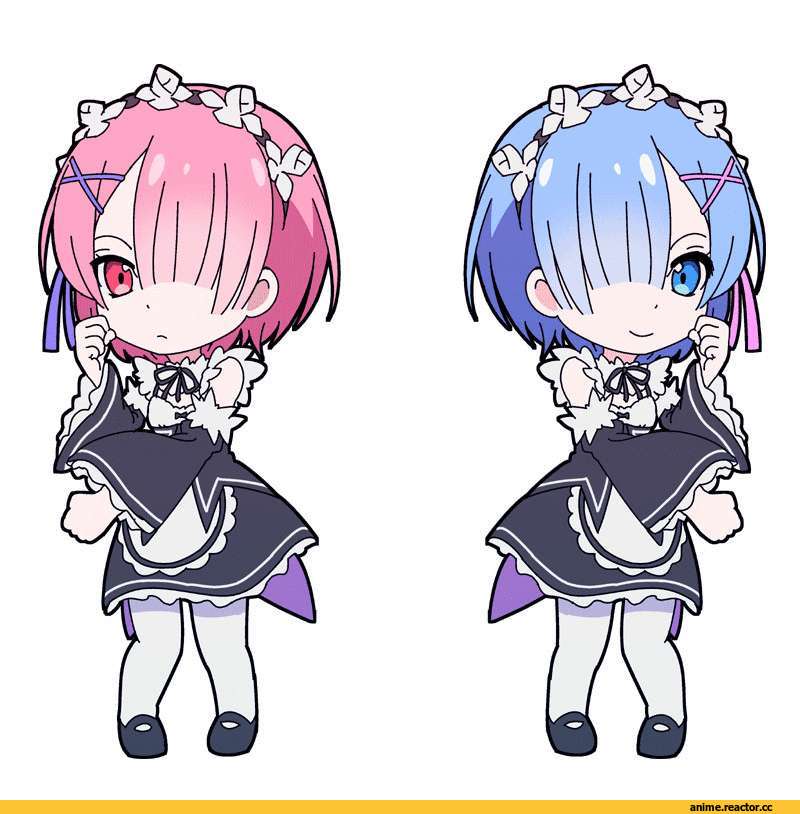 Ram (Re Zero), Re Zero Kara Hajimeru Isekai Seikatsu, Rem (re zero), anime gif, Anime