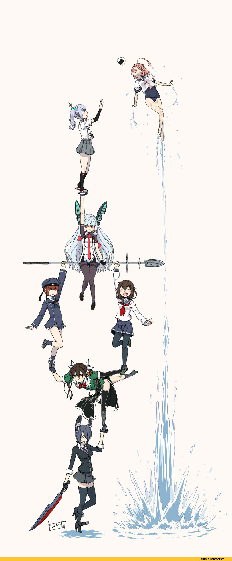 i-58 (kantai collection), Kantai Collection, Ikazuchi, Kasumi (Kantai Collection), Murakumo, Tone (Kantai Collection), Z3 Max Schultz (Kantai Collection), Tenryuu, minazuki tsuyuha, Anime