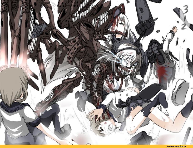 Nagato (Kantai Collection), Kantai Collection, Akatsuki, Ikazuchi, Inazuma (Kantai Collection), Hibiki (Kantai Collection), Anime Art, ogawa shou, Shinkaisei-kan, Abyssal Kanmusu, Anime