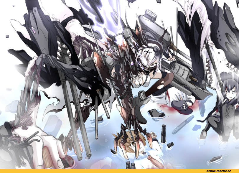 Nagato (Kantai Collection), Kantai Collection, Akatsuki, Ikazuchi, Inazuma (Kantai Collection), Hibiki (Kantai Collection), Anime Art, ogawa shou, Shinkaisei-kan, Abyssal Kanmusu, Anime