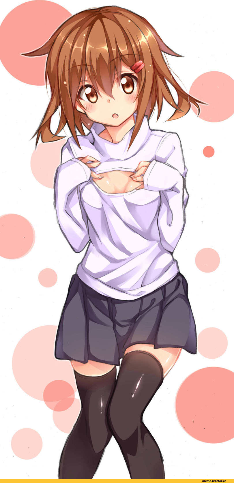 ikazuchi (kantai collection), Kantai Collection, narumiya (empty cafe), Open-Chest Sweater, Anime