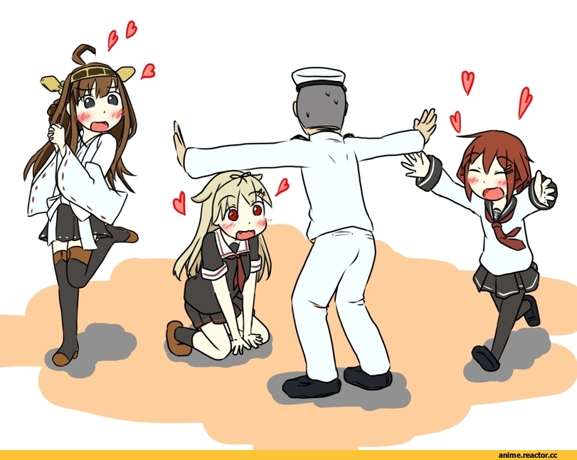 Мир Юрского периода, Admiral (Kantai Collection), Kantai Collection, ikazuchi (kantai collection), Kongou (Kantai Collection), yuudachi (kantai collection), Anime