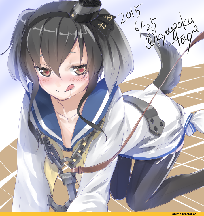 Tokitsukaze (Kantai Collection), Kantai Collection, kyougoku touya, Inumimi, Animal Ears, Anime