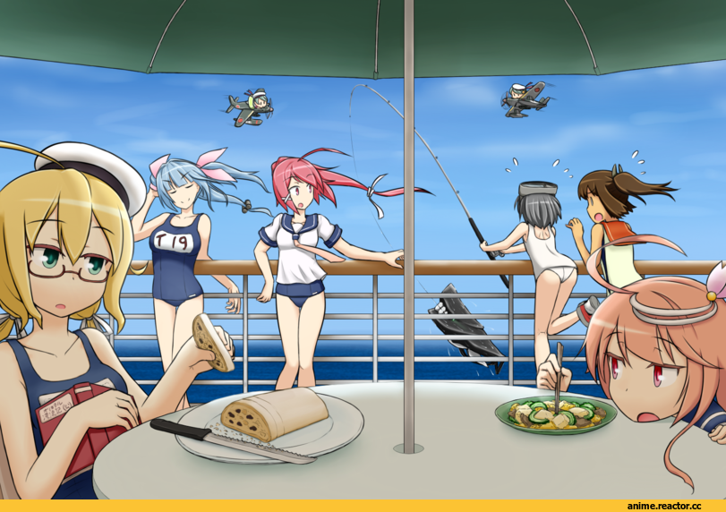 I-8, I-19, i-58 (kantai collection), I-168, I-401, Maru-yu, I-Class Destroyer, Fairy (Kantai Collection), Anime Art, Hamu Koutarou, Anime, Kantai Collection