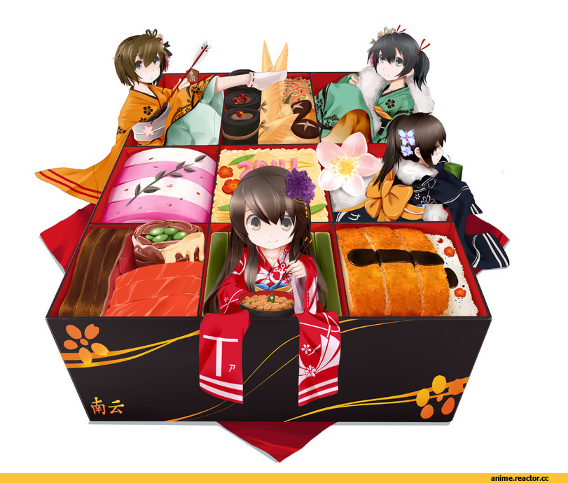 Няши в еде, Anime Няши, Kantai Collection, Akagi, Kaga (Kantai Collection), Souryuu (Kantai Collection), Hiryuu, Anime