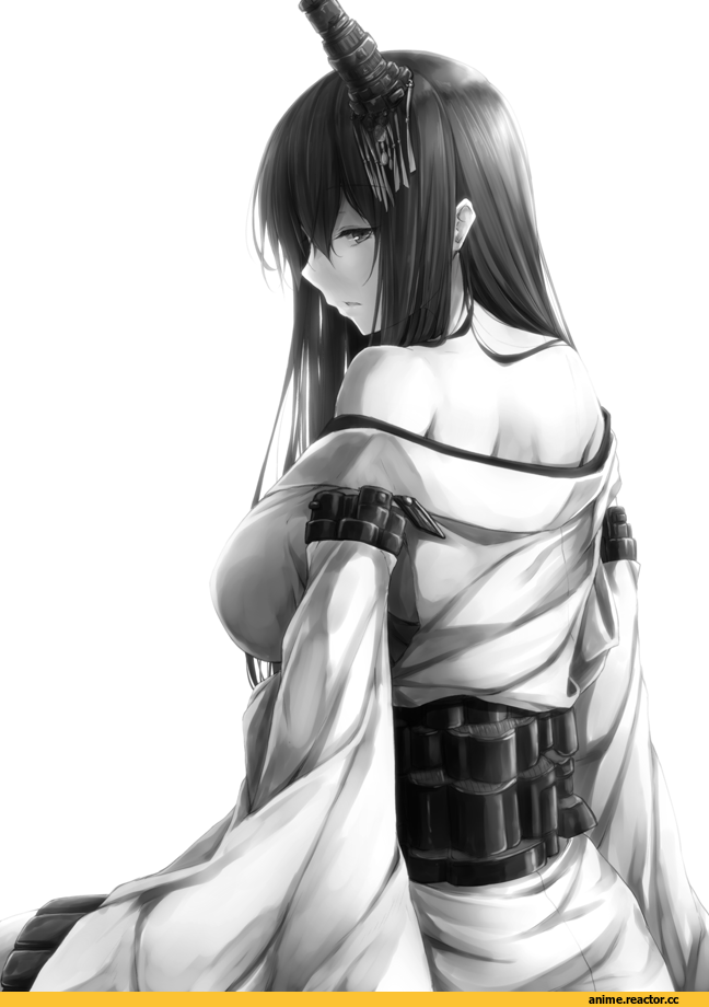 Suien, Fusou, Kantai Collection, Monochrome (Anime), Anime Art, Anime