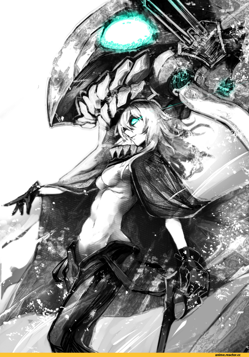 Wo-Class Aircraft Carrier , Kantai Collection, Ru-class Battleship, KarlWolf, Anime Art, под катом еще одна, Shinkaisei-kan, Anime