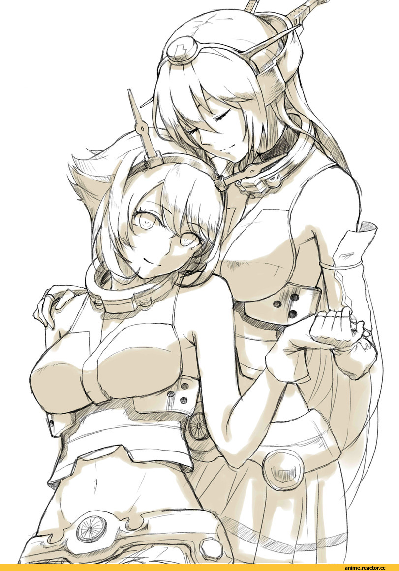 yuki (sonma 1426), Nagato (Kantai Collection), Kantai Collection, Mutsu (Kantai Collection), Monochrome (Anime), Anime Art, Anime