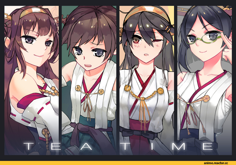 Kongou (Kantai Collection), Kantai Collection, Haruna (Kantai Collection), hiei (kantai collection), Kirishima (Kantai Collection), kongou class, 不人氣の五月子(Author), Anime