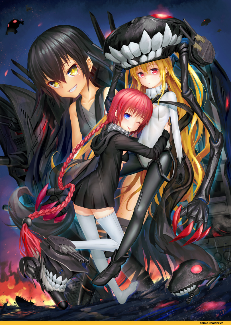 To Love-Ru, Kantai Collection, Konjiki no Yami, Kurosaki Mea, Master Nemesis, Aki99, Anime Art, crossover, Anime