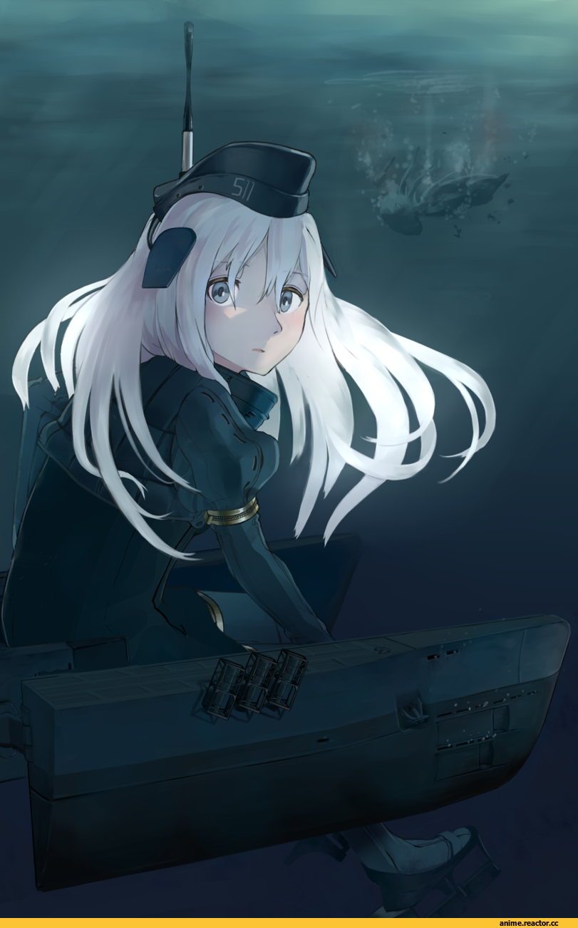 Anime Art, fujibejifu, Kantai Collection, U-511 (Kantai Collection), Anime