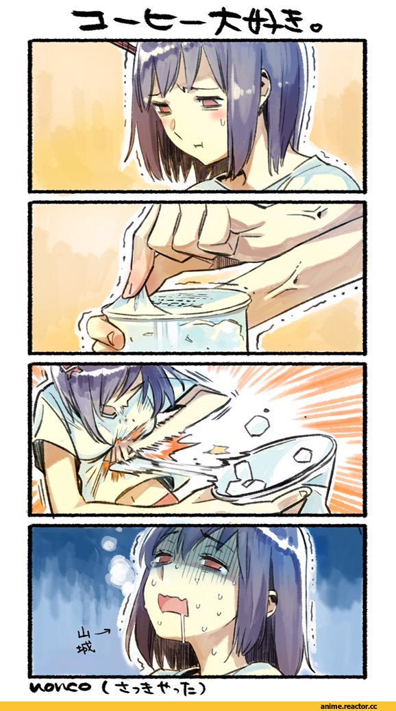 4koma, Anime Комиксы, Fusou, Kantai Collection, Yamashiro, nonco, продолжение под катом, Кантай комиксы, Anime