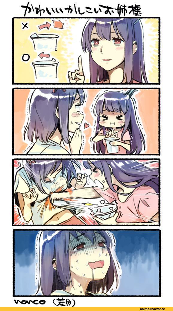 4koma, Anime Комиксы, Fusou, Kantai Collection, Yamashiro, nonco, продолжение под катом, Кантай комиксы, Anime
