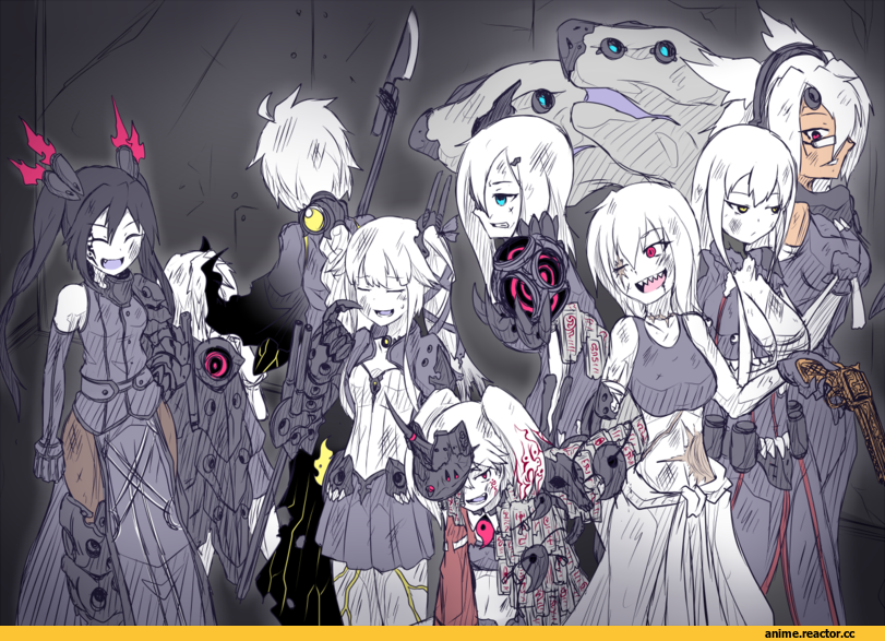 ogawa shou, Atago (Kantai Collection), Female Abyssal Admiral, Musashi (Kantai Collection), ryuujou (kantai collection), Suzuya (Kantai Collection), Tone (Kantai Collection), Unryuu (Kantai Collection), Yura (Kantai Collection), Abyssal Kanmusu, Anime, Kantai Collection
