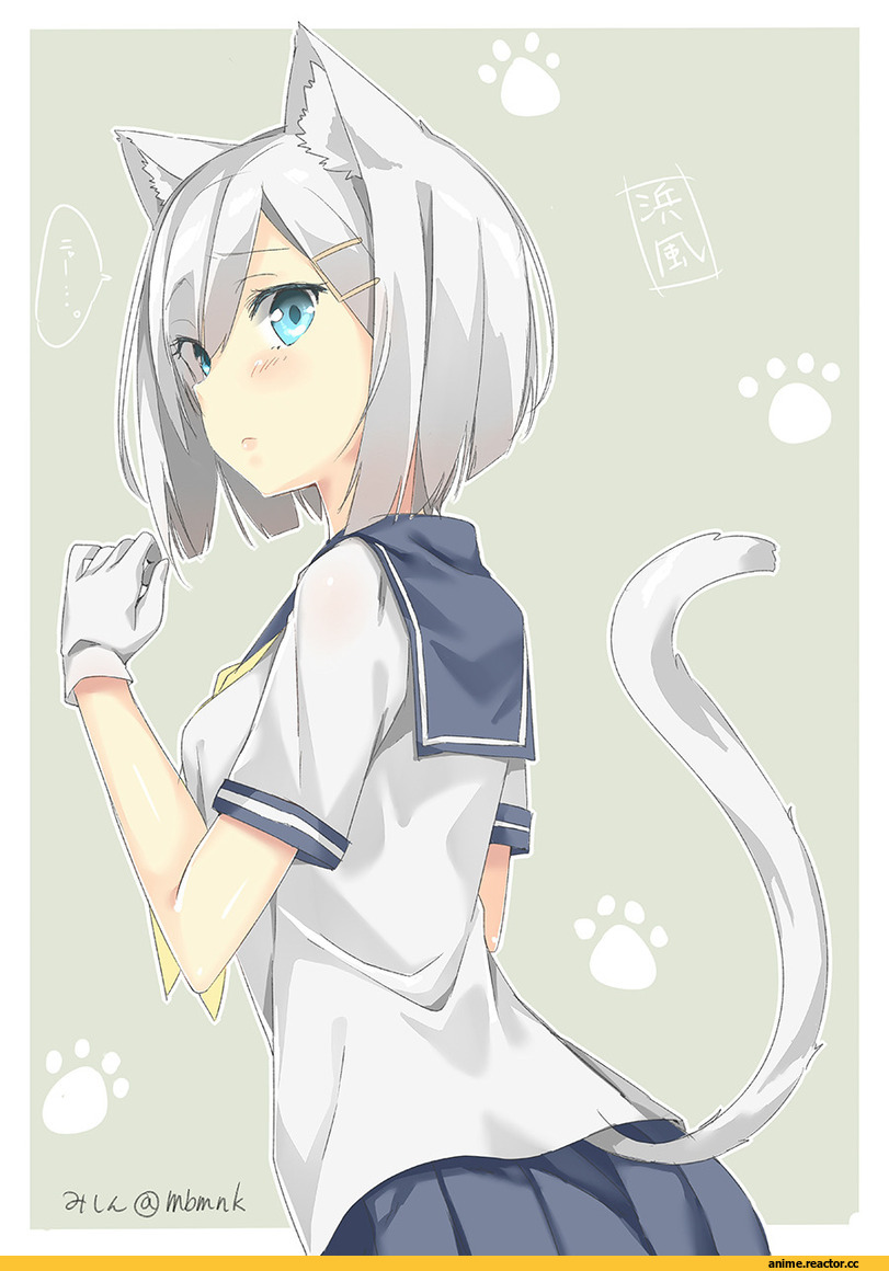 Hamakaze (Kantai Collection), Kantai Collection, Anime Ears, neko, Anime