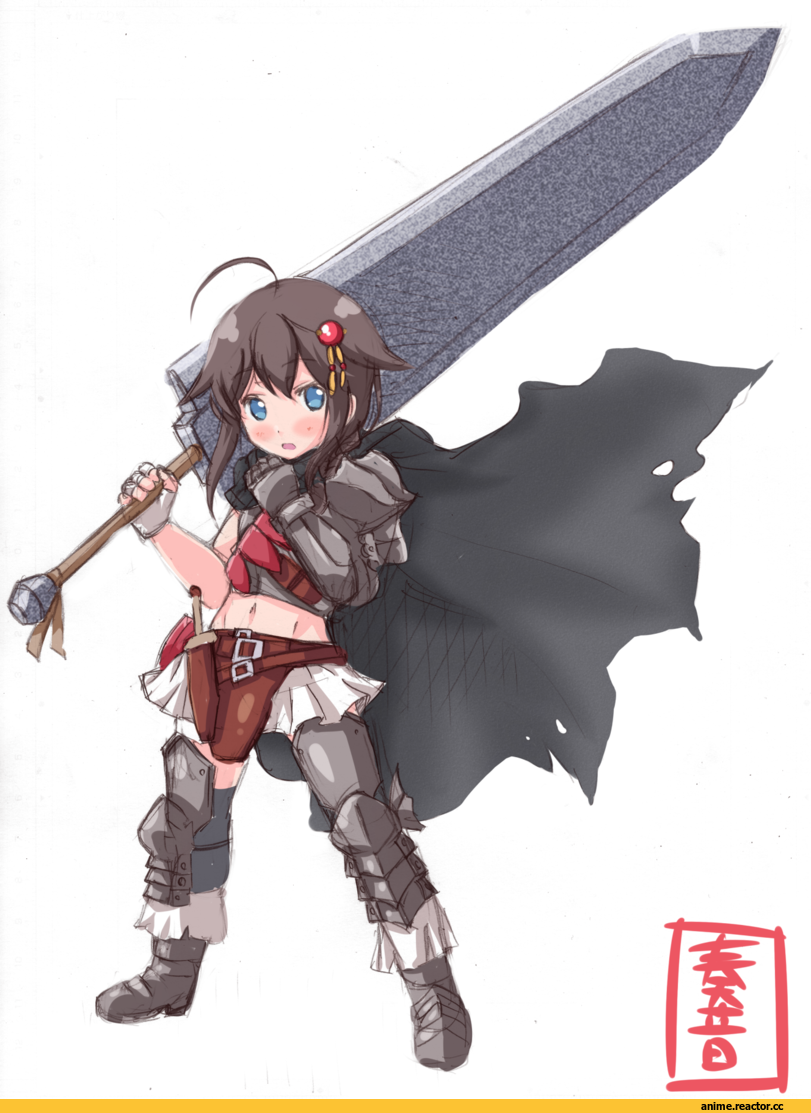 Shigure (Kantai Collection), Kantai Collection, Anime Art, crossover, Berserk, Manga, Anime Комиксы, kanon (kurogane knights), Anime