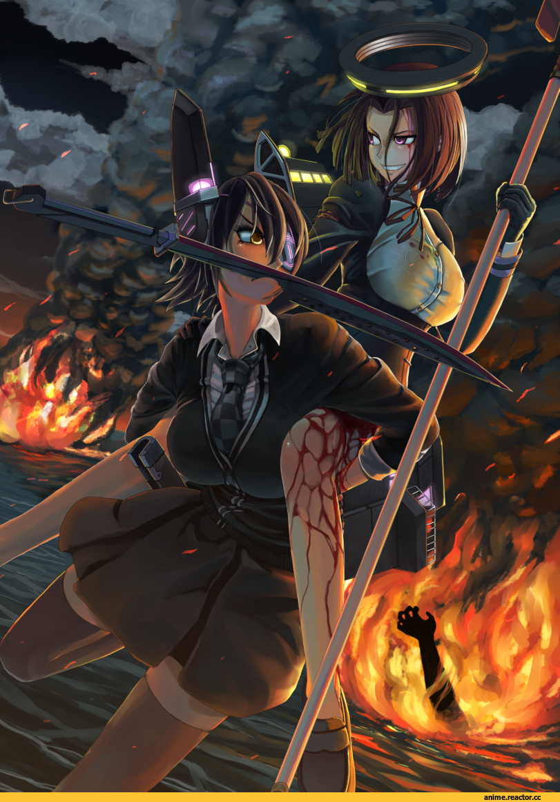 Tenryuu, Kantai Collection, Tatsuta, Anime Art, Abazu-Red, Anime