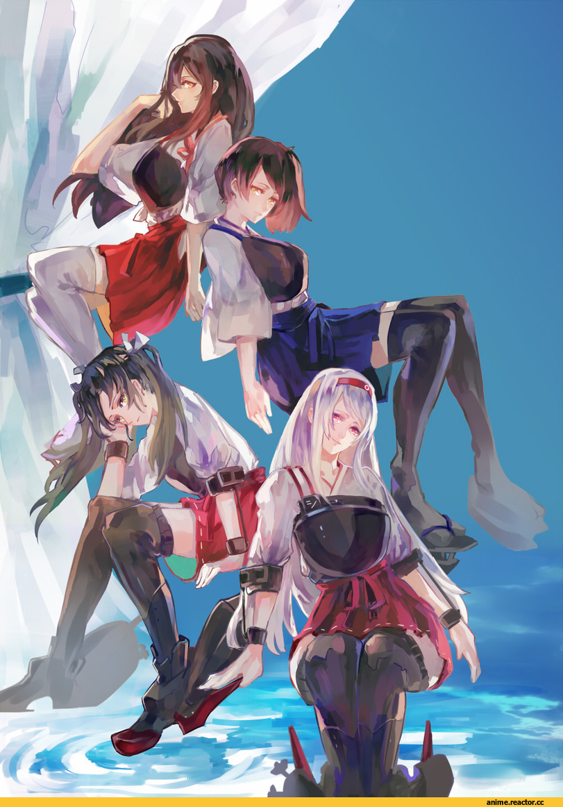 Kaga (Kantai Collection), Kantai Collection, Shoukaku (Kantai Collection), Zuikaku (Kantai Collection), Akagi (Kantai Collection), Anime
