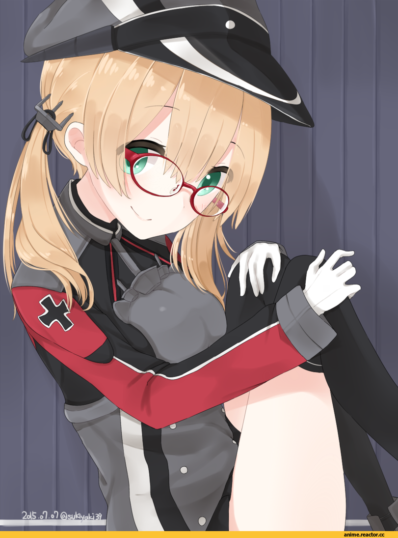 Anime Art, yukichi (sukiyaki39), Kantai Collection, Prinz Eugen, Megane, Akashi (Kantai Collection), Anime