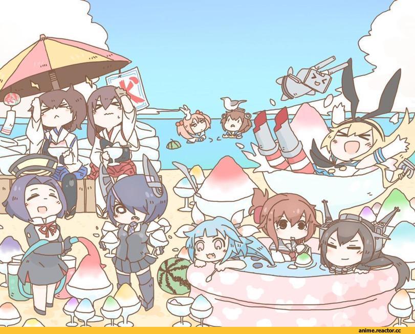 Kaga (Kantai Collection), Akagi (Kantai Collection), Yukikaze, Shimakaze, Tatsuta, Tenryuu, Inazuma (Kantai Collection), Nagato (Kantai Collection), I-19, Anime Art, Anime, Kantai Collection, mato tsuyoi, Sazanami (Kantai Collection)
