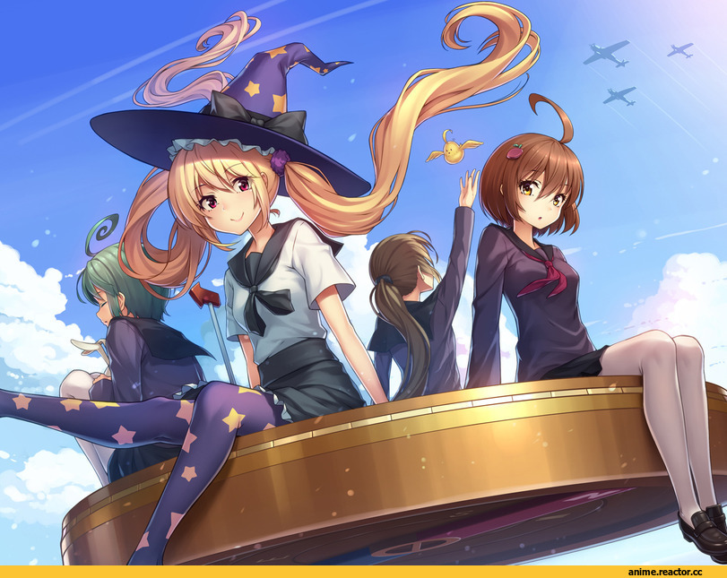 Midori (Kantai Collection), Kantai Collection, cha (kantai collection), Hiyoko (Kantai Collection), Majokko (Kantai Collection), rashinban musume, athrun1120, Anime