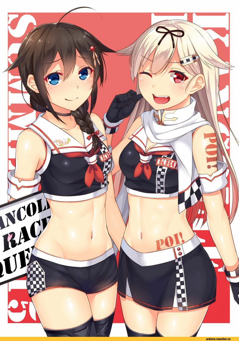 Anime Art, Horosuke (Toot08), Kantai Collection, Shigure (Kantai Collection), Yuudachi, Anime