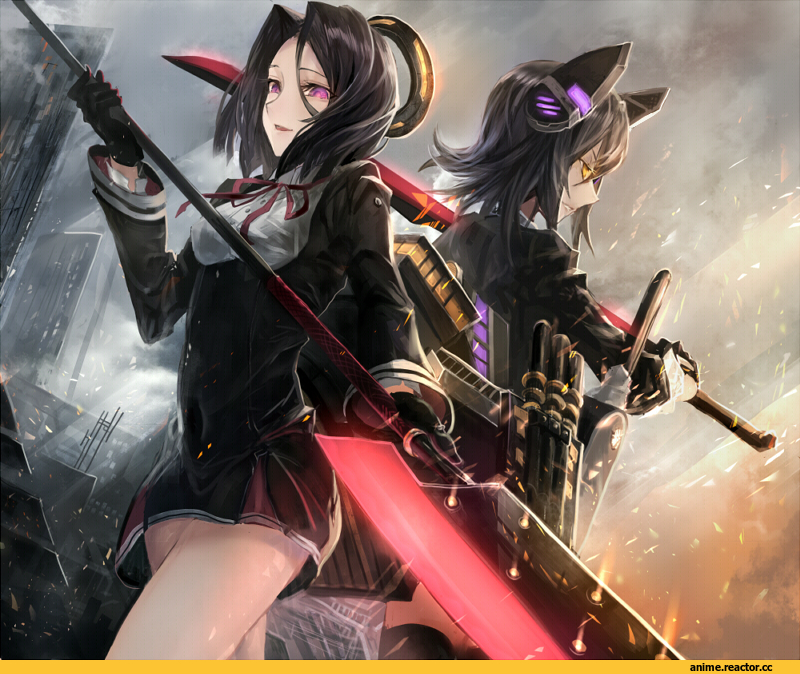 Anime Art, makai no juumin, Kantai Collection, Tatsuta, Tenryuu, Anime