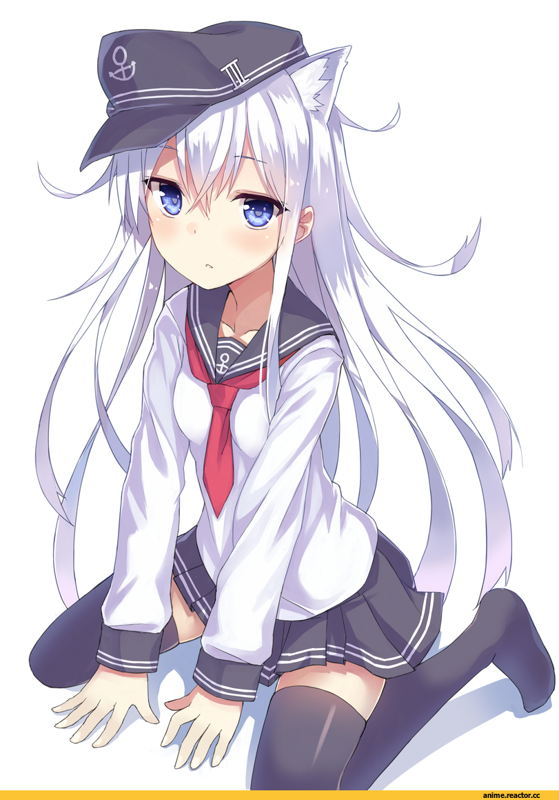 Hibiki (Kantai Collection), Kantai Collection, Animal Ears, neko, Anime