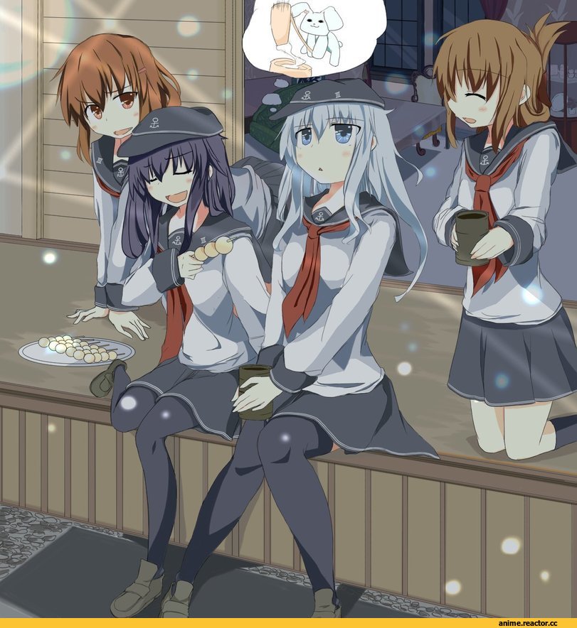 yuu (togishi kanata), akatsuki (kantai collection), Kantai Collection, Hibiki (Kantai Collection), Inazuma (Kantai Collection), ikazuchi (kantai collection), Anime