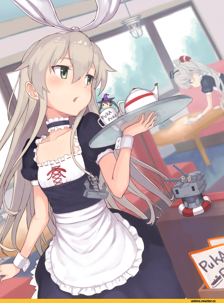 ryuinu, Shimakaze, Kantai Collection, Amatsukaze (Kantai Collection), Fairy (Kantai Collection), Maid, Anime